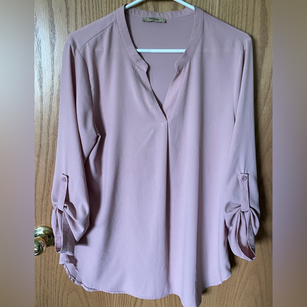 Women’s Blouse - Timeson - Size Large - Dusty Pink